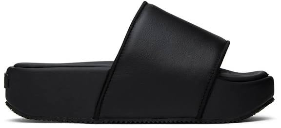 Y-3 Black Cushioned Platform Slides