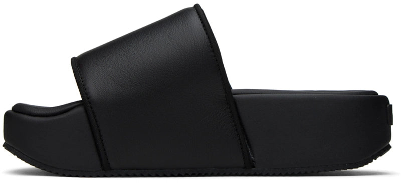 Y-3 Black Cushioned Platform Slides